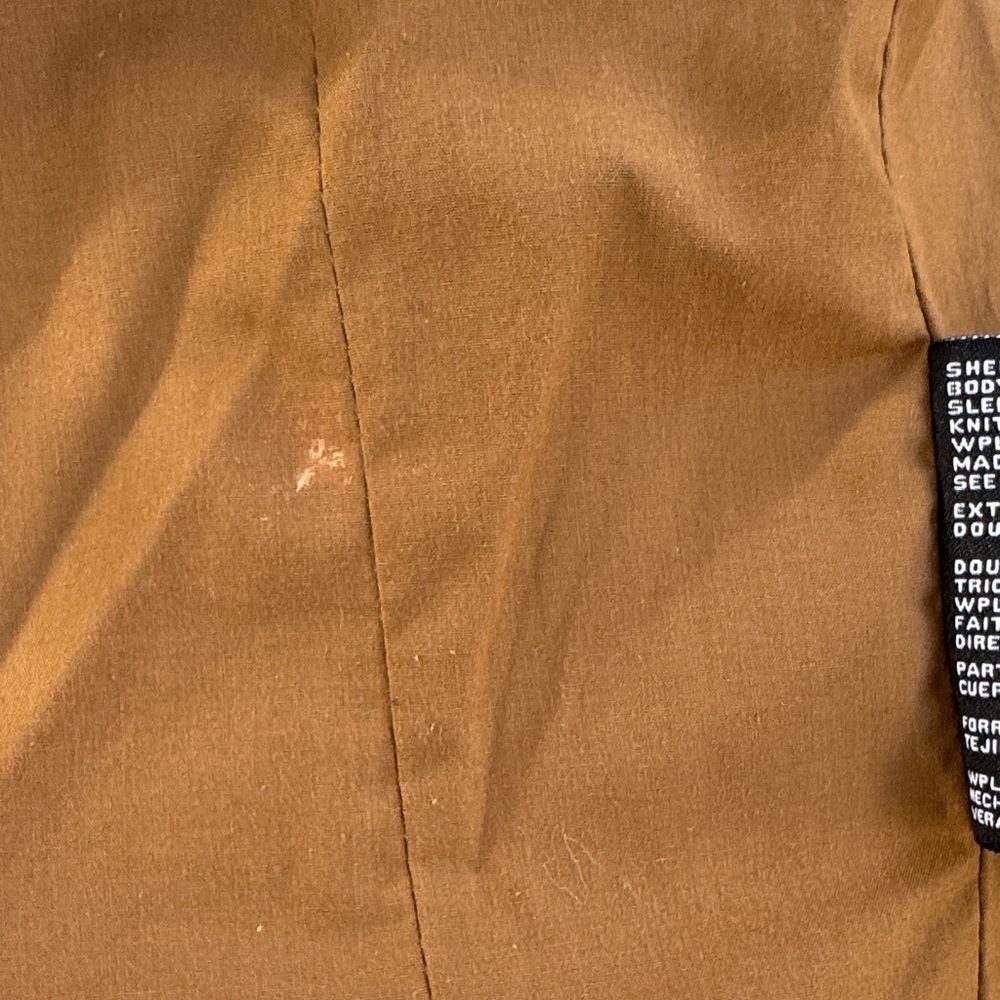 MICHAEL Michael Kors Leather Jacket Camel Brown Quilted Size Petite M - Picture 14 of 16